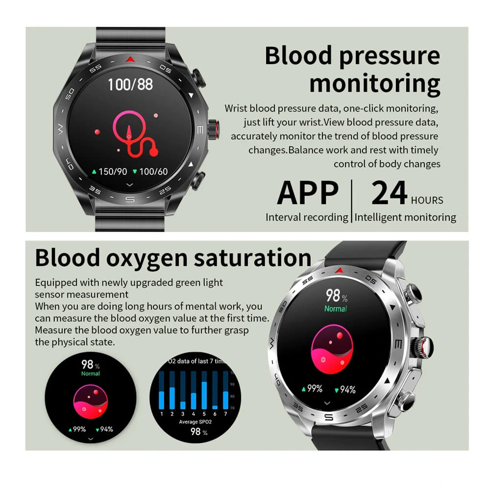 Smartwatch Microwear K95 - Black Steel