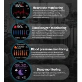 Smartwatch Microwear AK75 700mAh - Black Steel