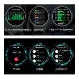 Smartwatch Microwear AK75 700mAh - Black Steel