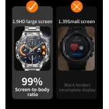 Smartwatch Microwear AK75 700mAh - Black Steel