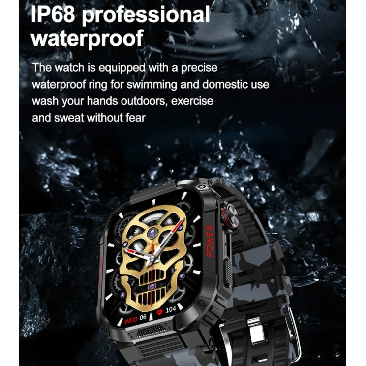 Smartwatch Microwear TK25 - Green Camo