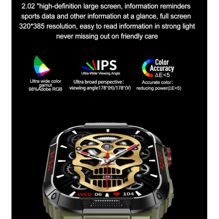 Smartwatch Microwear TK25 - Green Camo