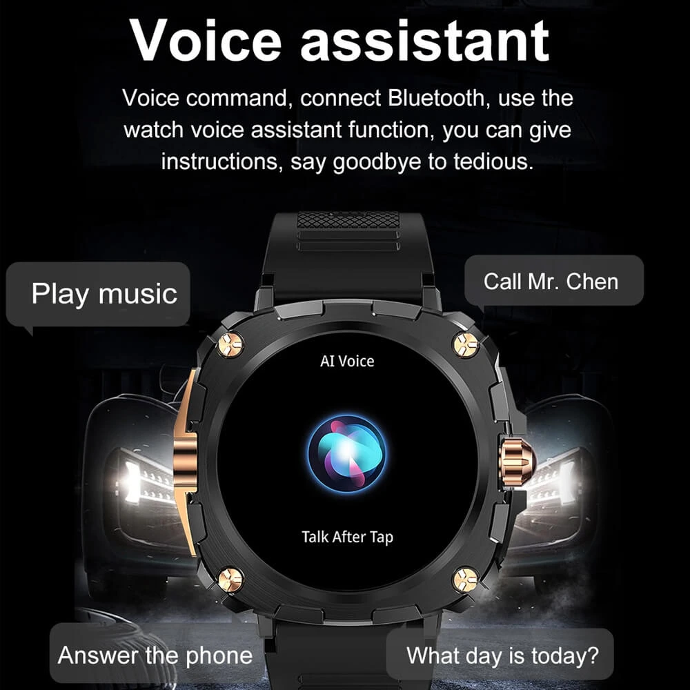 Smartwatch Microwear AK71 - Black  Steel