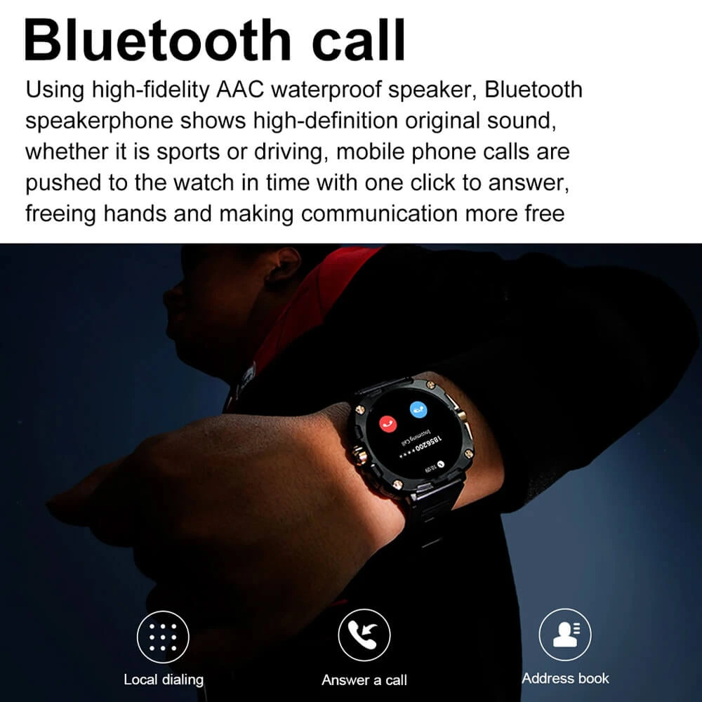 Smartwatch Microwear AK71 - Black  Steel