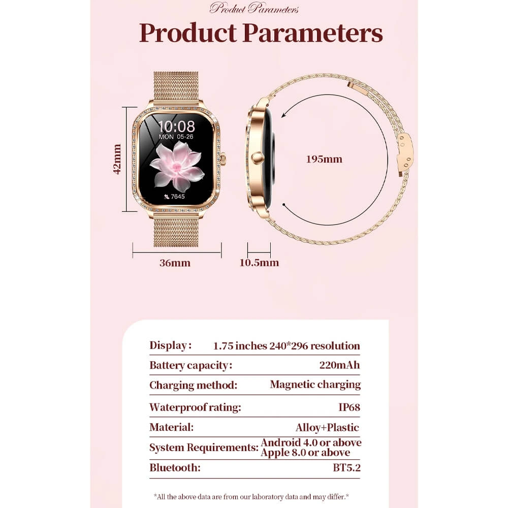 Smartwatch Microwear MK88 - Pink