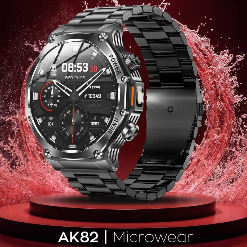 Smartwatch Microwear AK82 - Grey Silicone