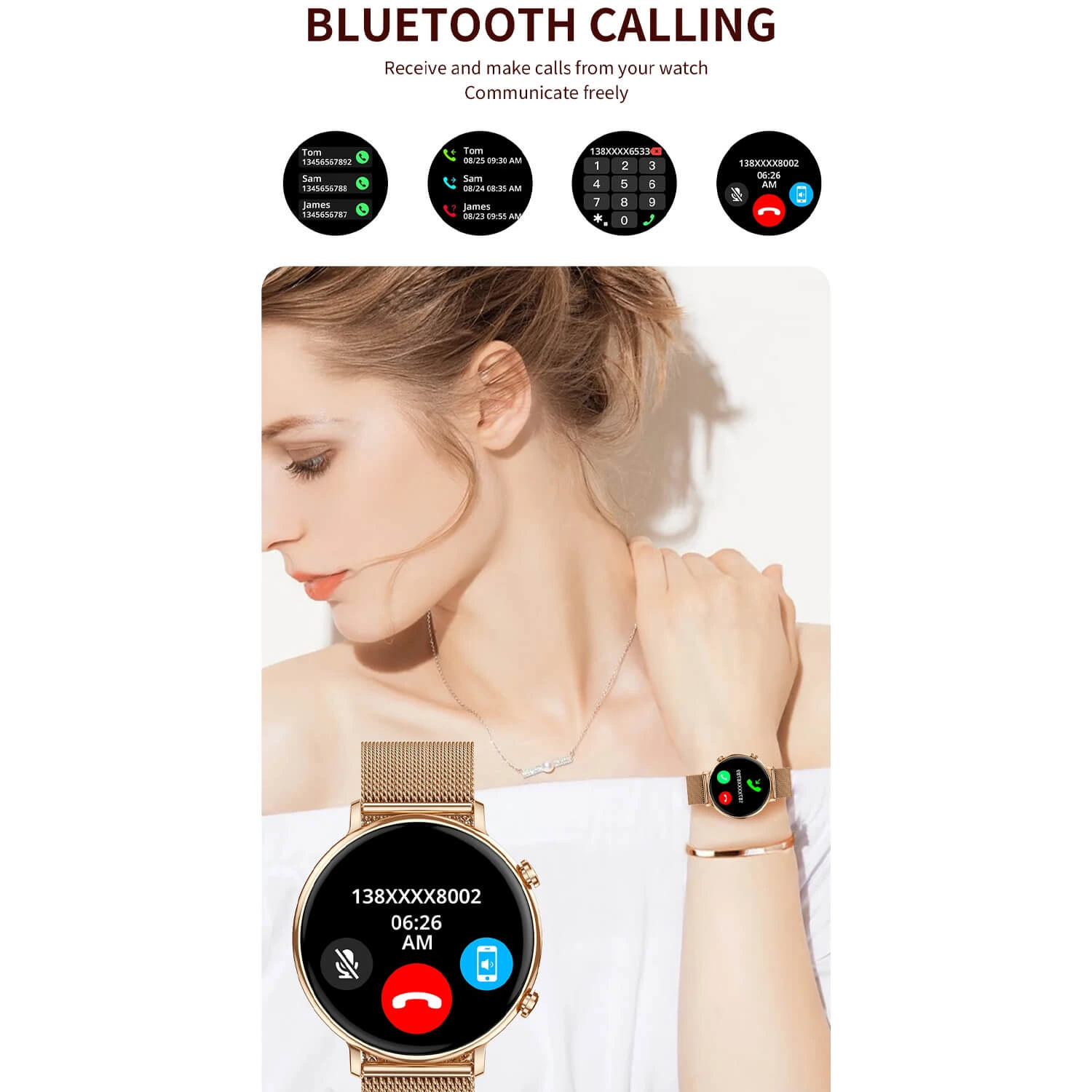 Smartwatch Microwear CY700 - Pink Silicone