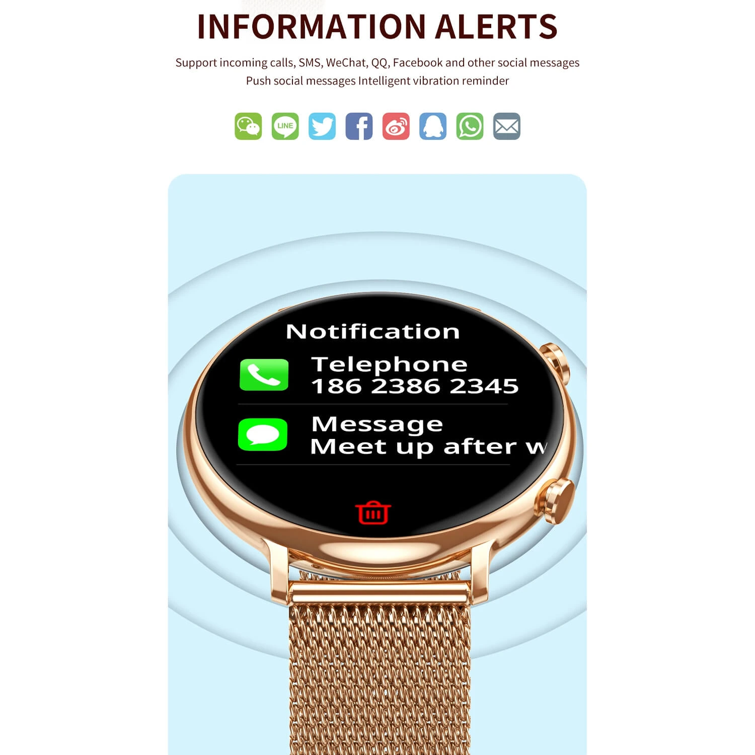 Smartwatch Microwear CY700 - Pink Silicone