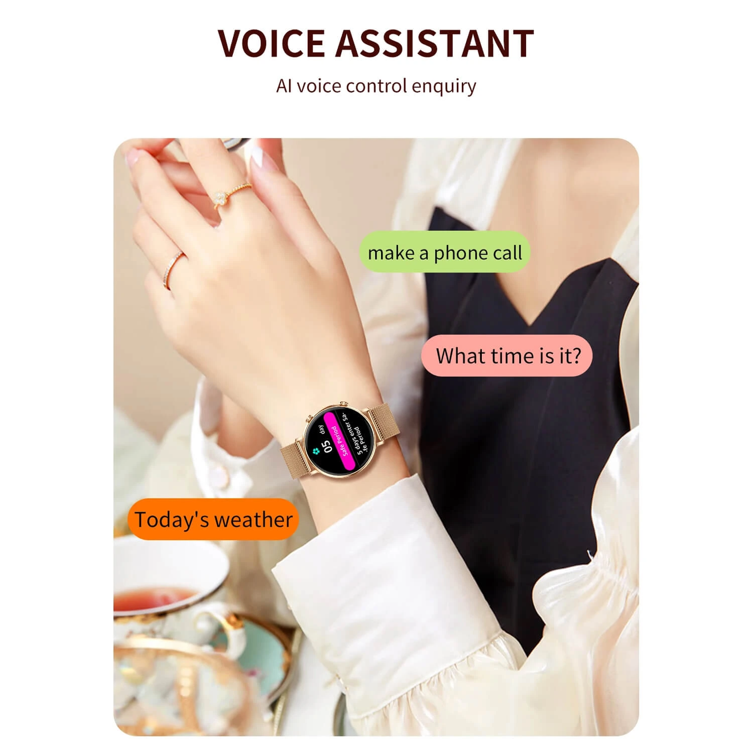 Smartwatch Microwear CY700 - Pink Silicone