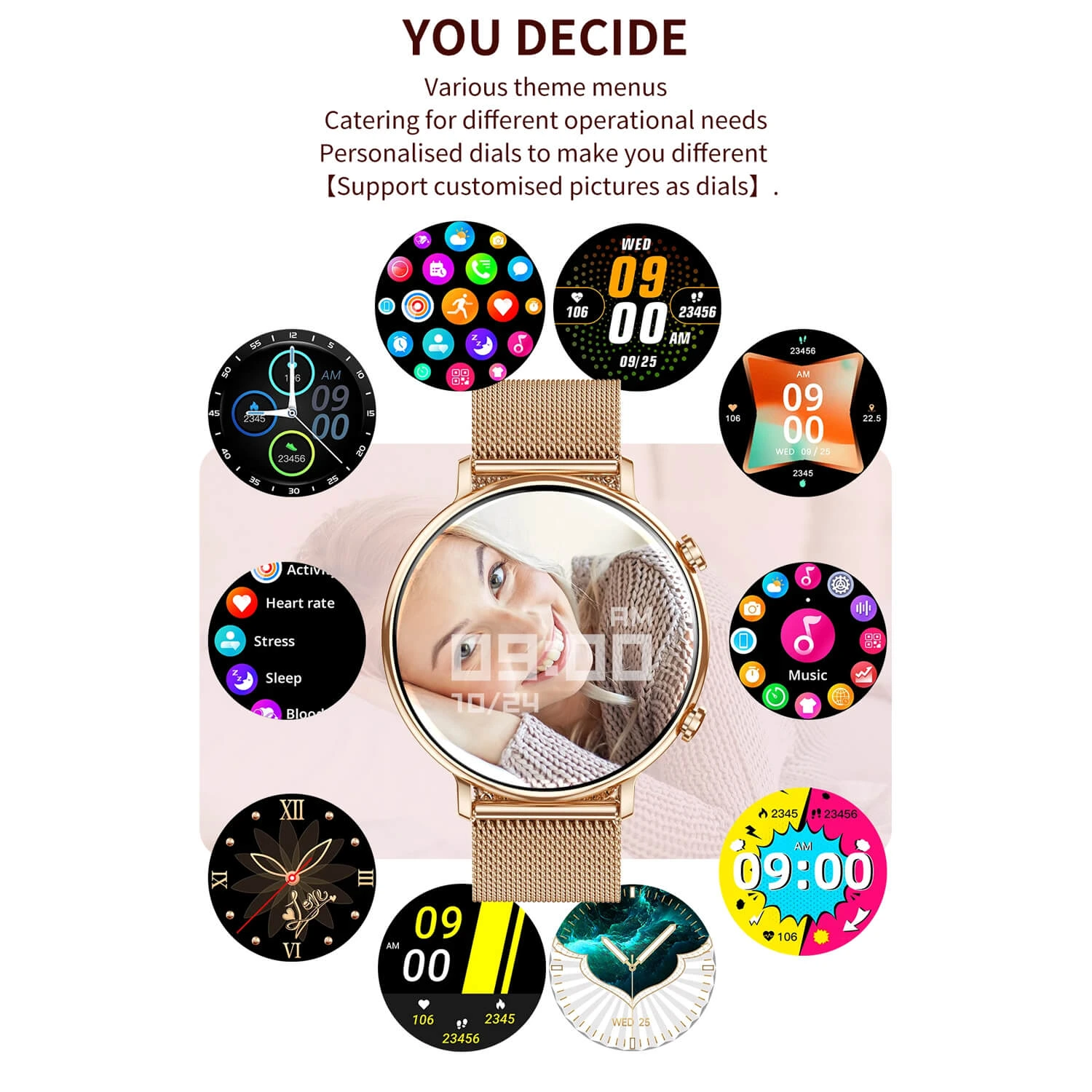 Smartwatch Microwear CY700 - Pink Silicone