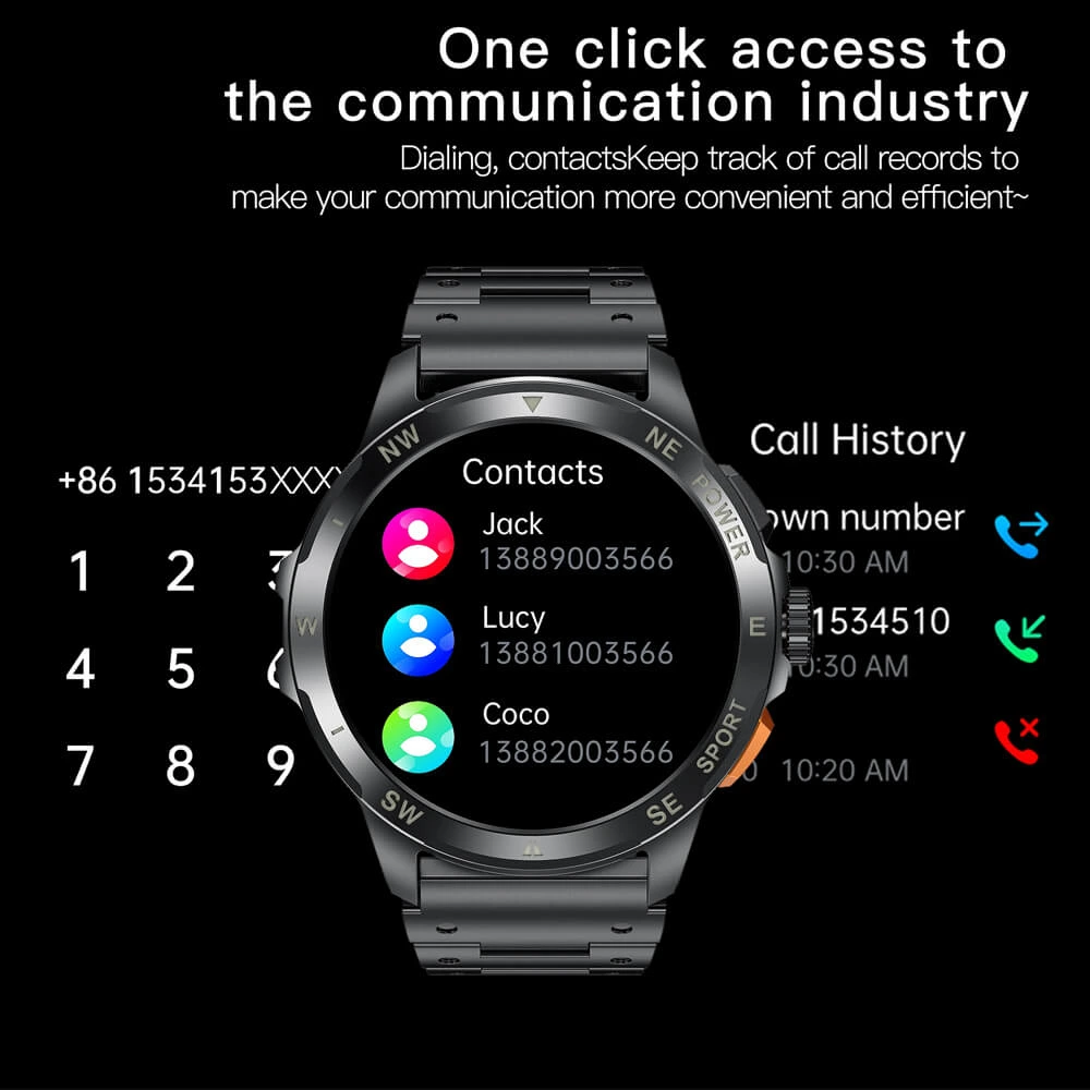 Smartwatch Microwear AK77 - Black Steel