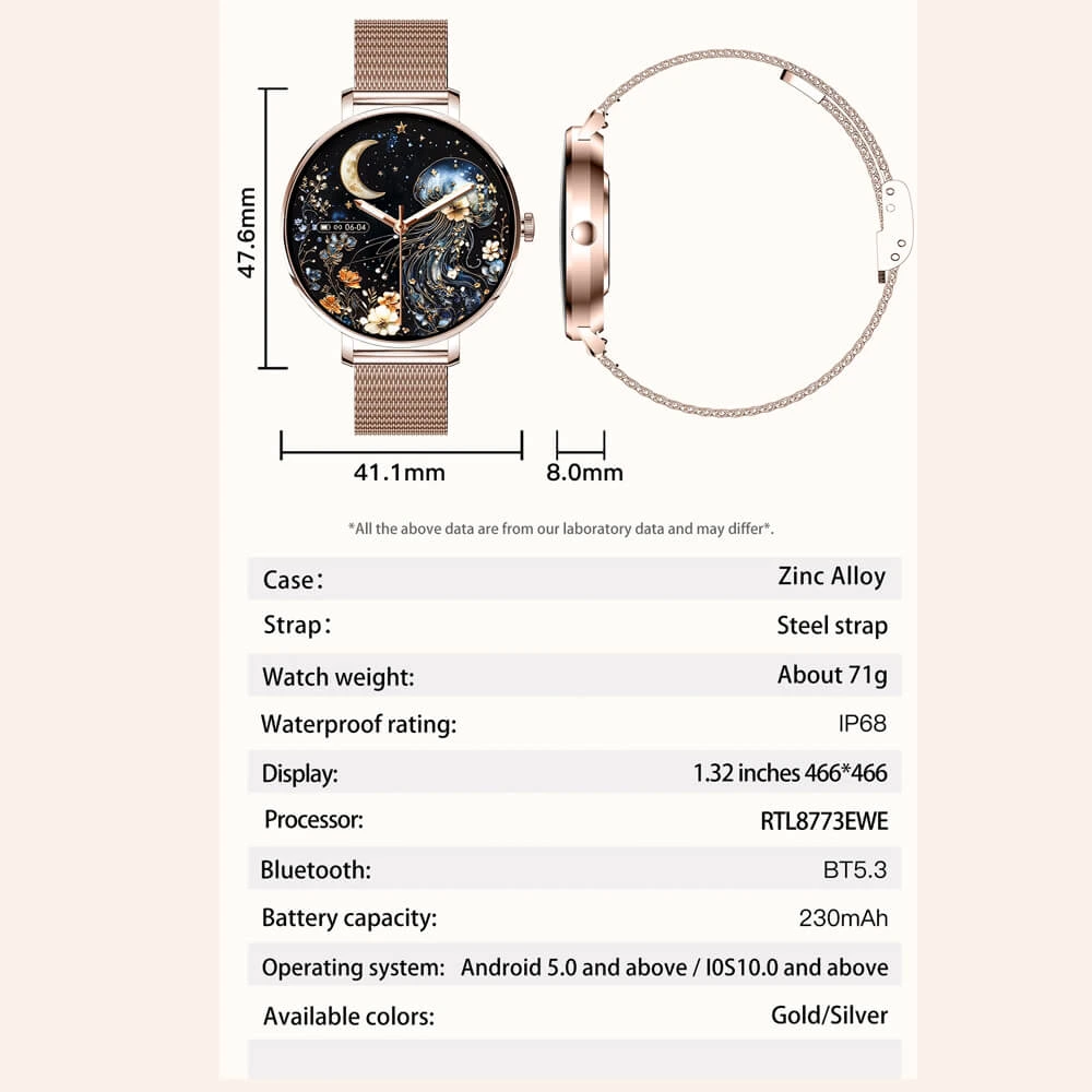Smartwatch Microwear NX21 -  Silver Steel