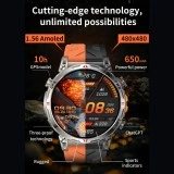 Smartwatch Microwear KC93 - Orange Camo Silicone