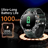 Smartwatch Microwear V65 - Black Silicone