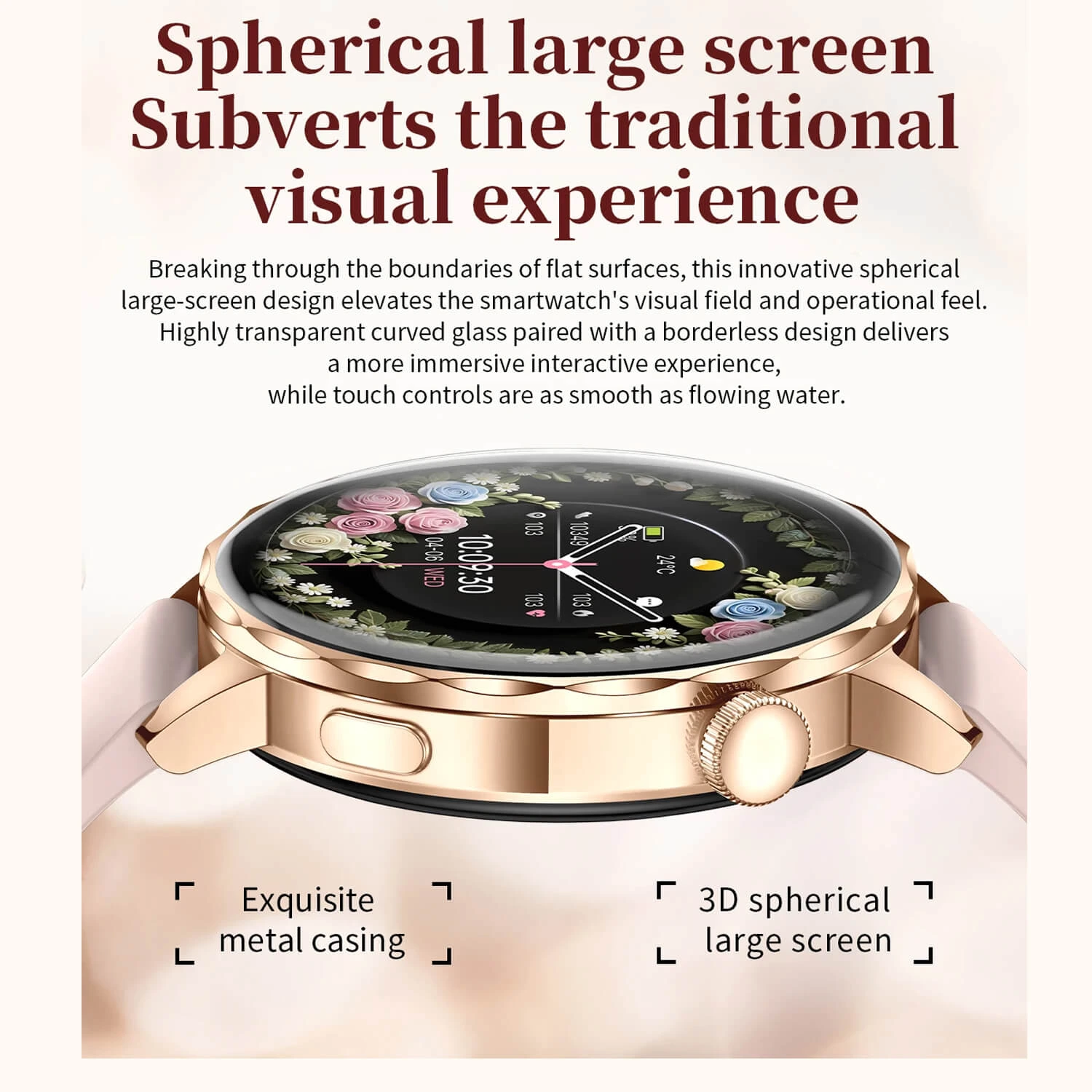 Smartwatch Microwear I220 - Gold Steel