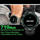 Smartwatch Microwear V69 - Black Silicone