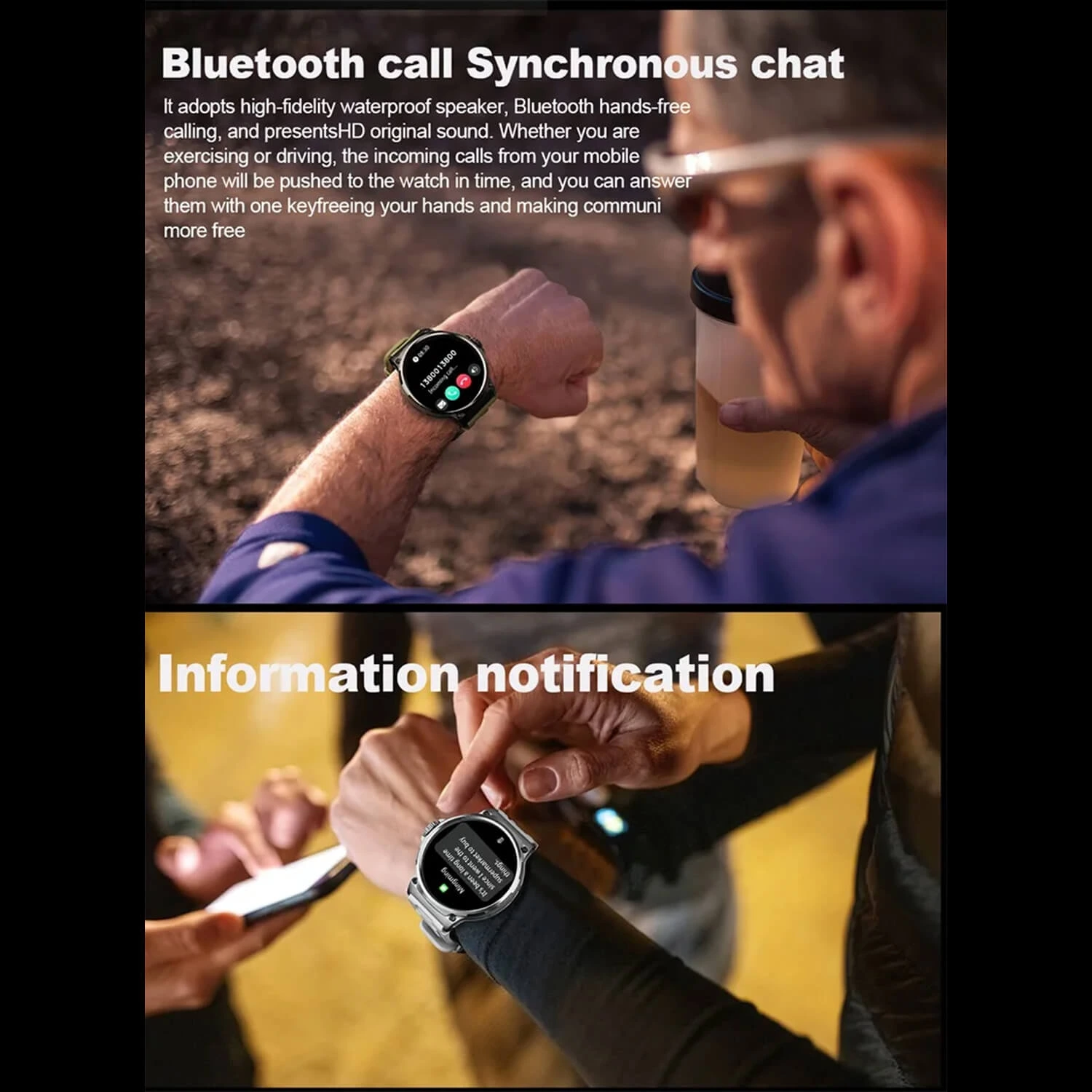 Smartwatch Microwear V69 - Black Silicone