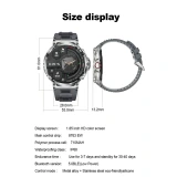 Smartwatch Microwear V69 - Black Silicone