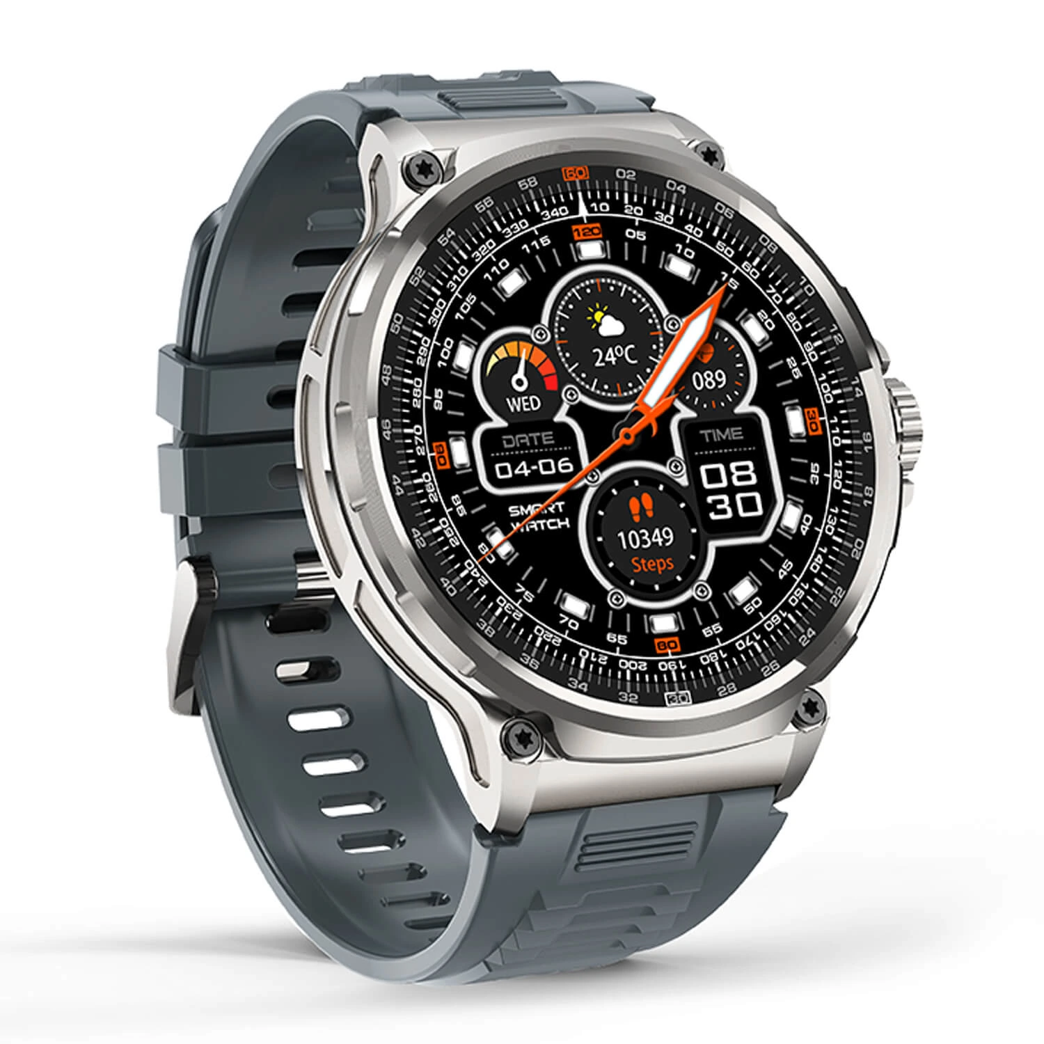 Smartwatch Microwear V69 - Grey Silicone