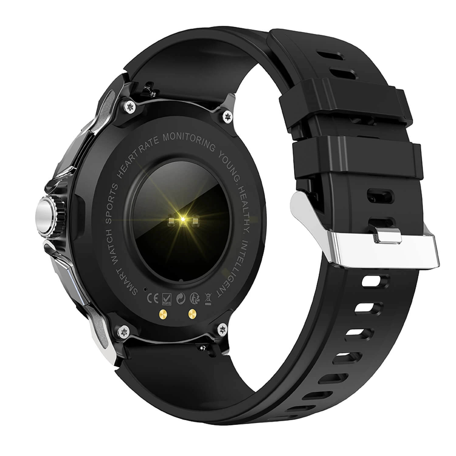 Smartwatch Microwear V69 - Black Silicone