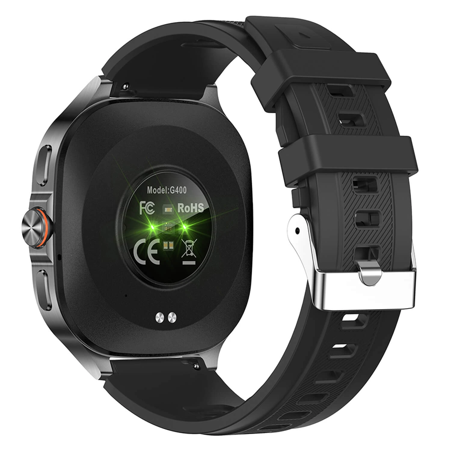 Smartwatch Microwear G400 - Black Silicone
