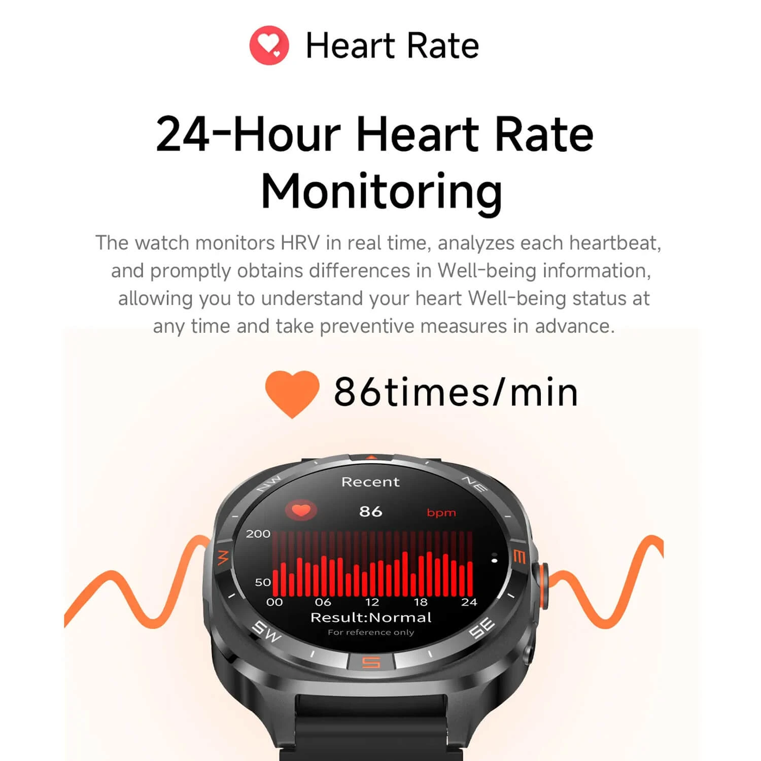 Smartwatch Microwear G400 - Black Silicone