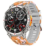 Smartwatch Microwear KC93 - Orange Camo Silicone