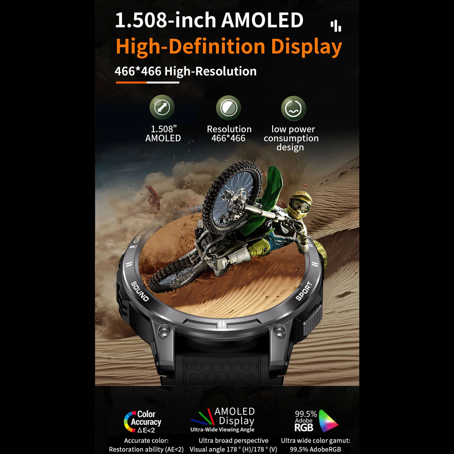 Smartwatch Microwear NX18 - Black