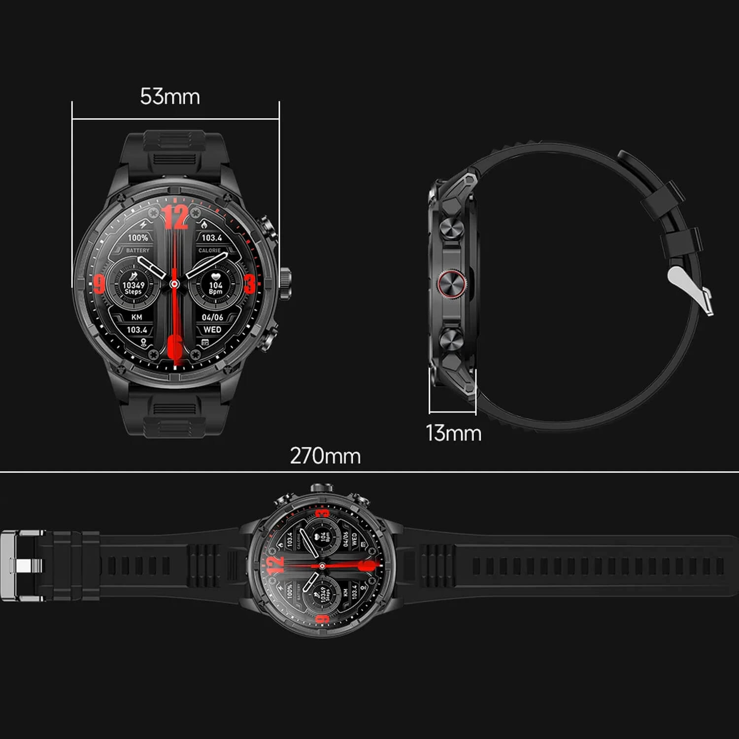 Smartwatch Microwear V99 - Silver Steel