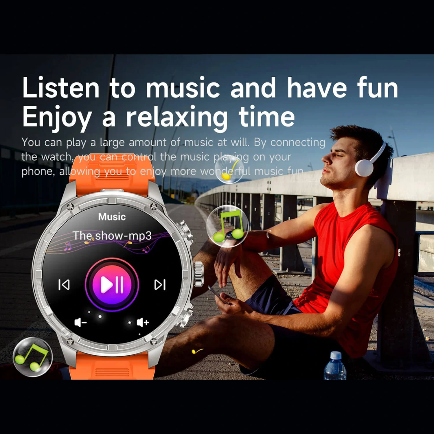 Smartwatch Microwear V99 - Silver Steel