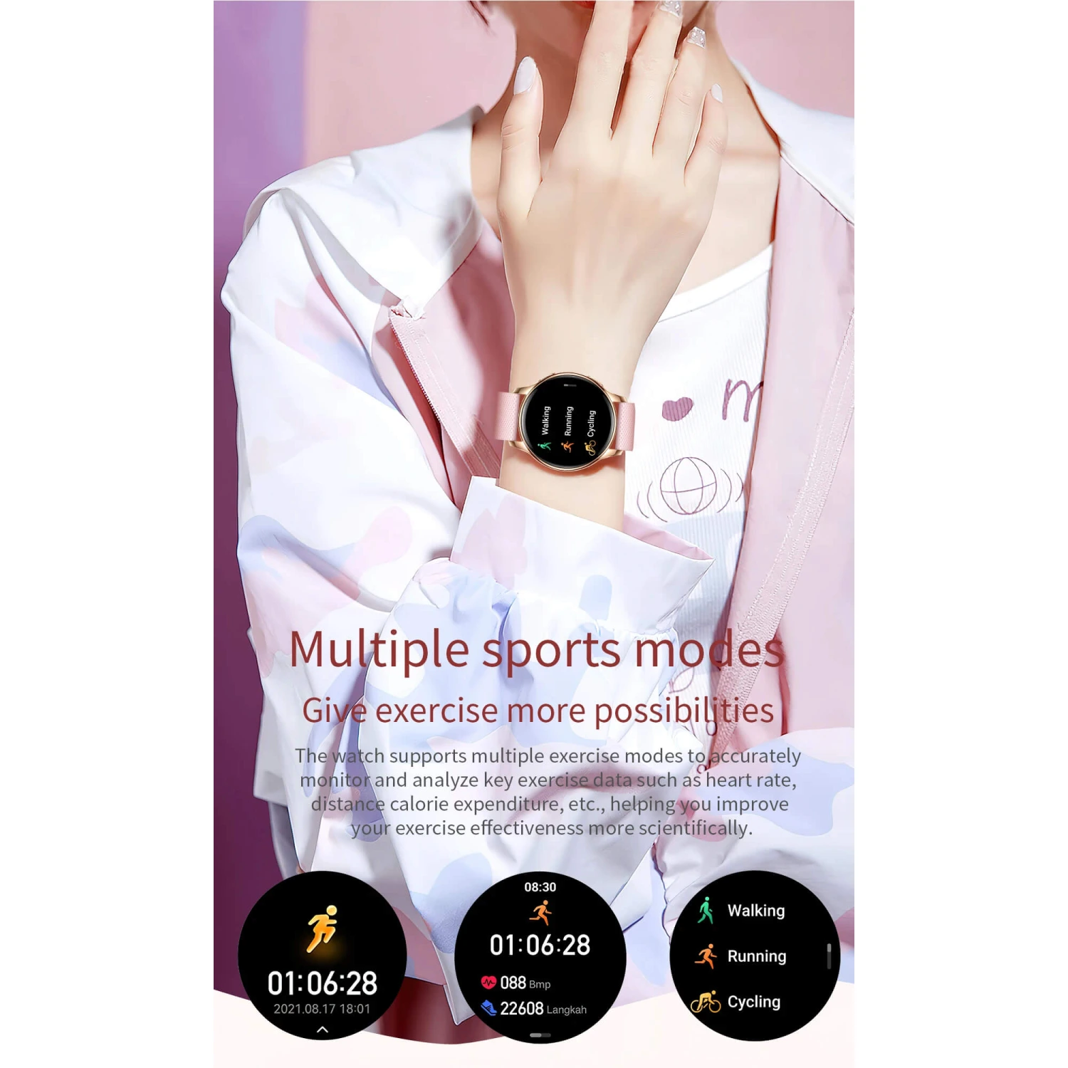 Smartwatch Microwear Y11 - Gold Steel