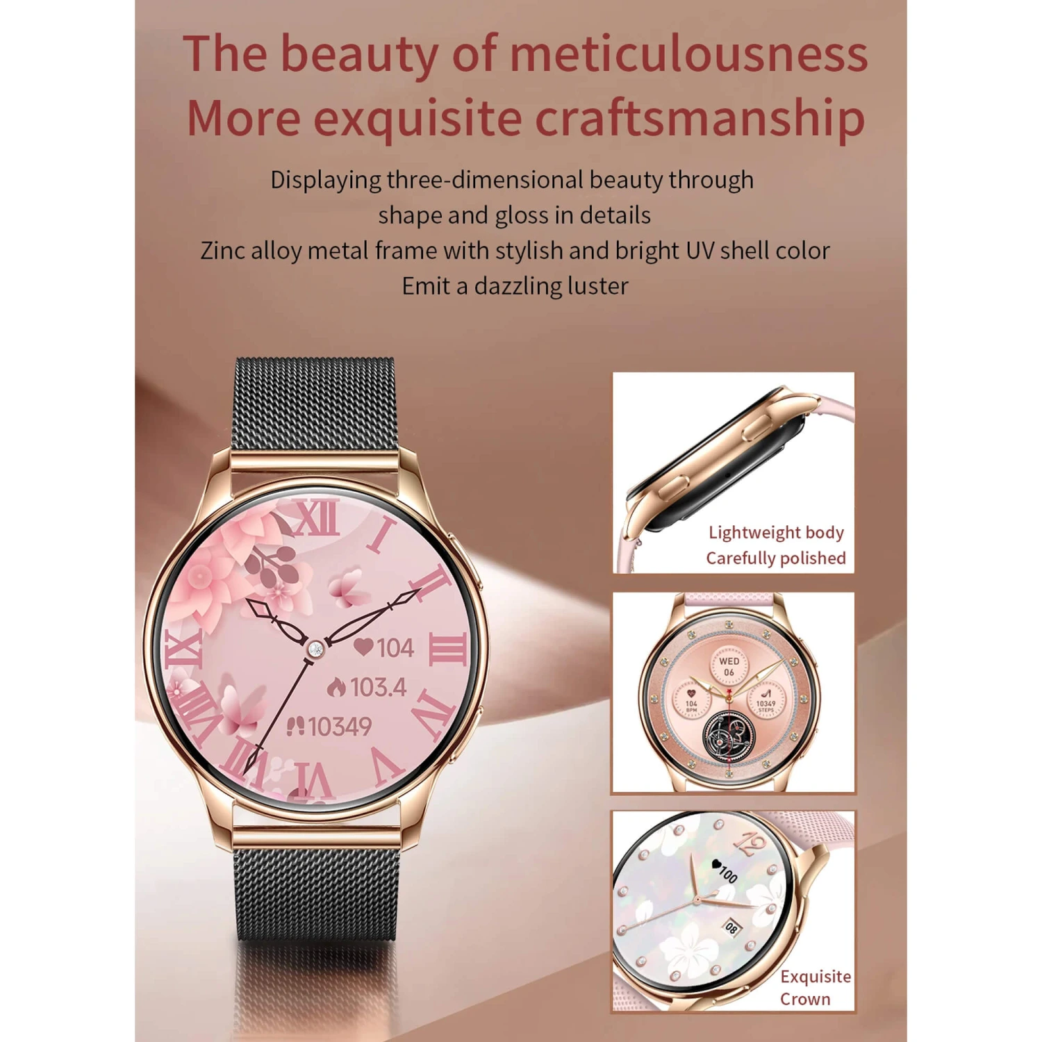 Smartwatch Microwear Y11 - Gold Steel