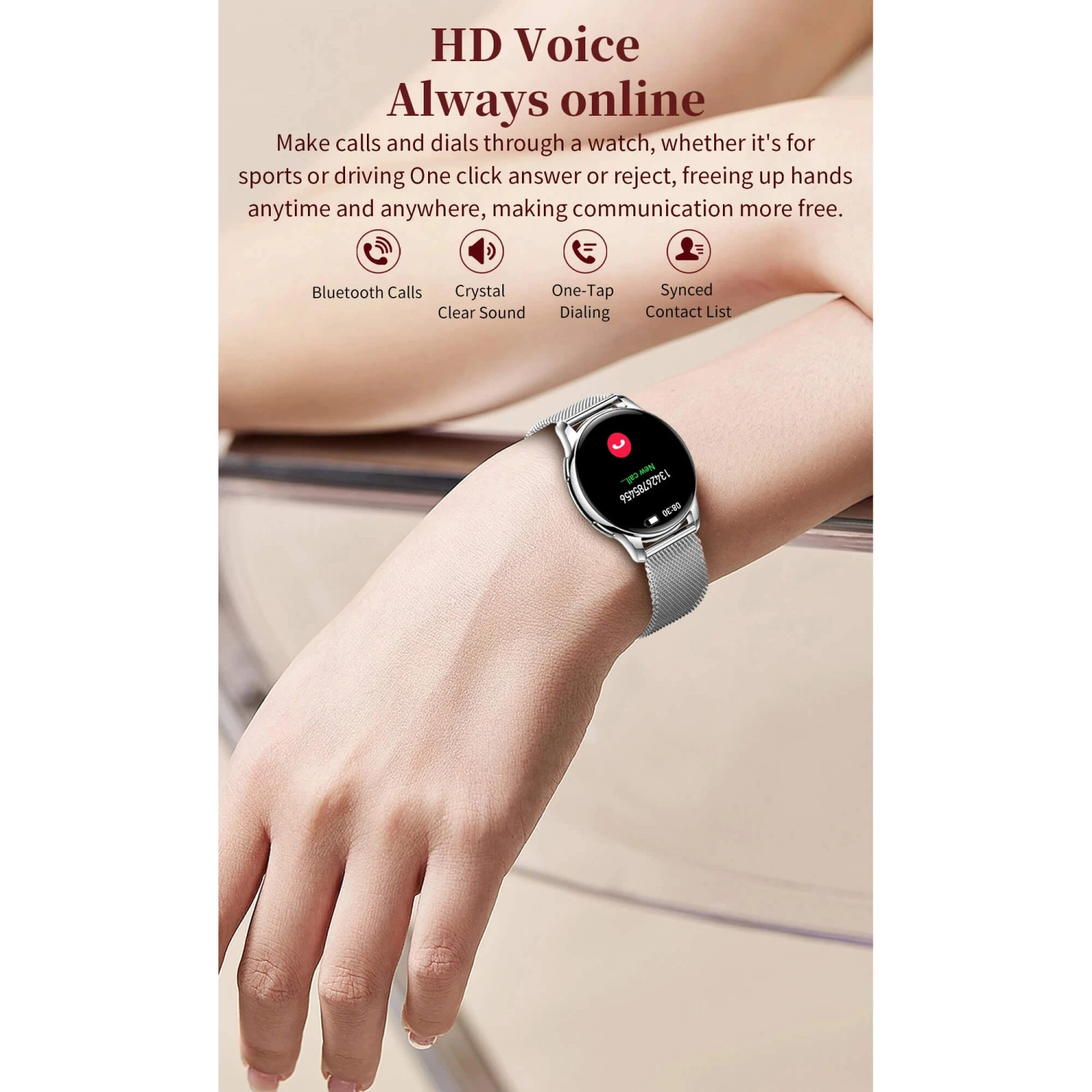 Smartwatch Microwear Y11 - Gold Steel