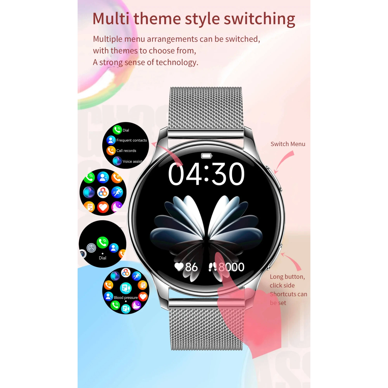 Smartwatch Microwear Y11 - Gold Steel