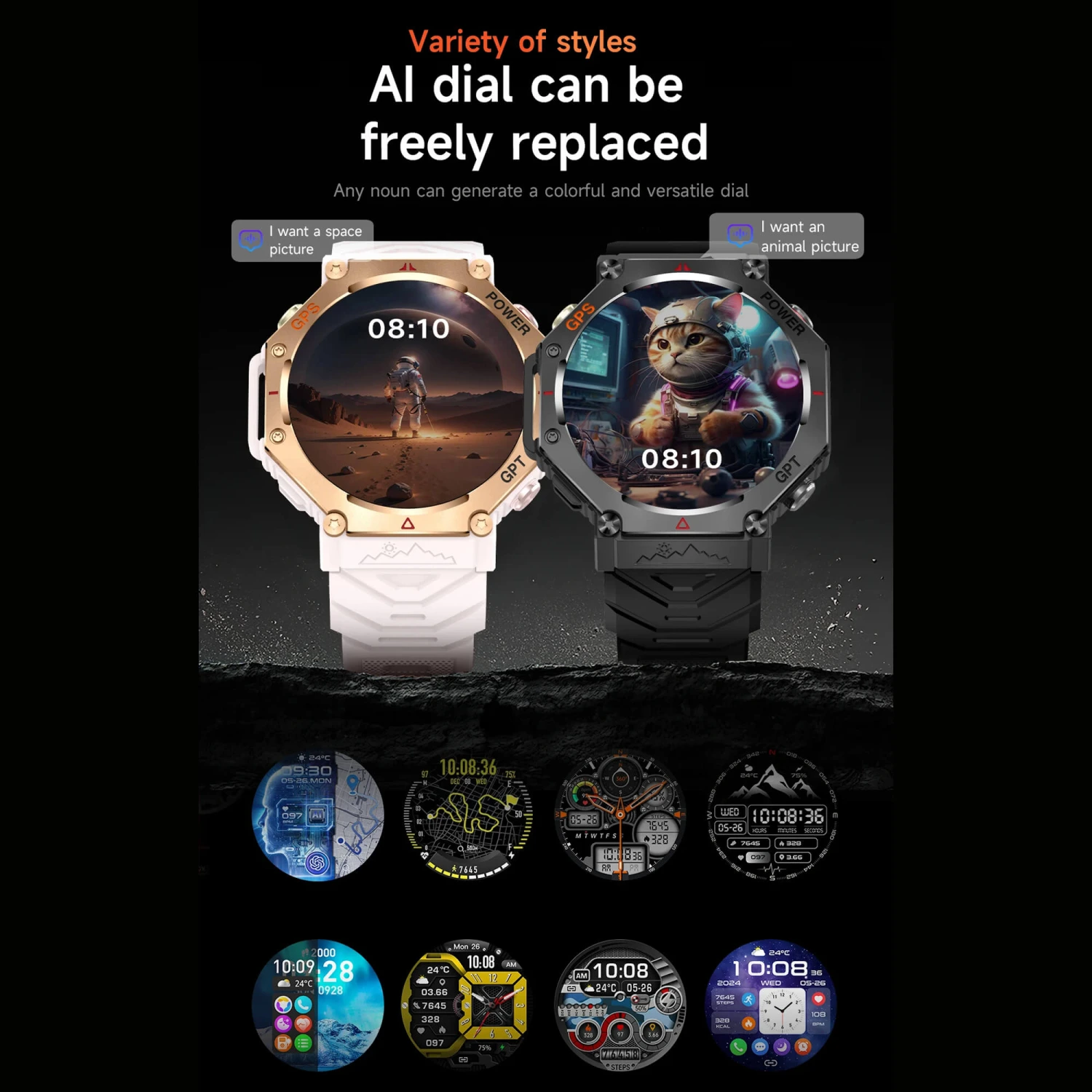 Smartwatch Microwear KC91 - Pink Silicone