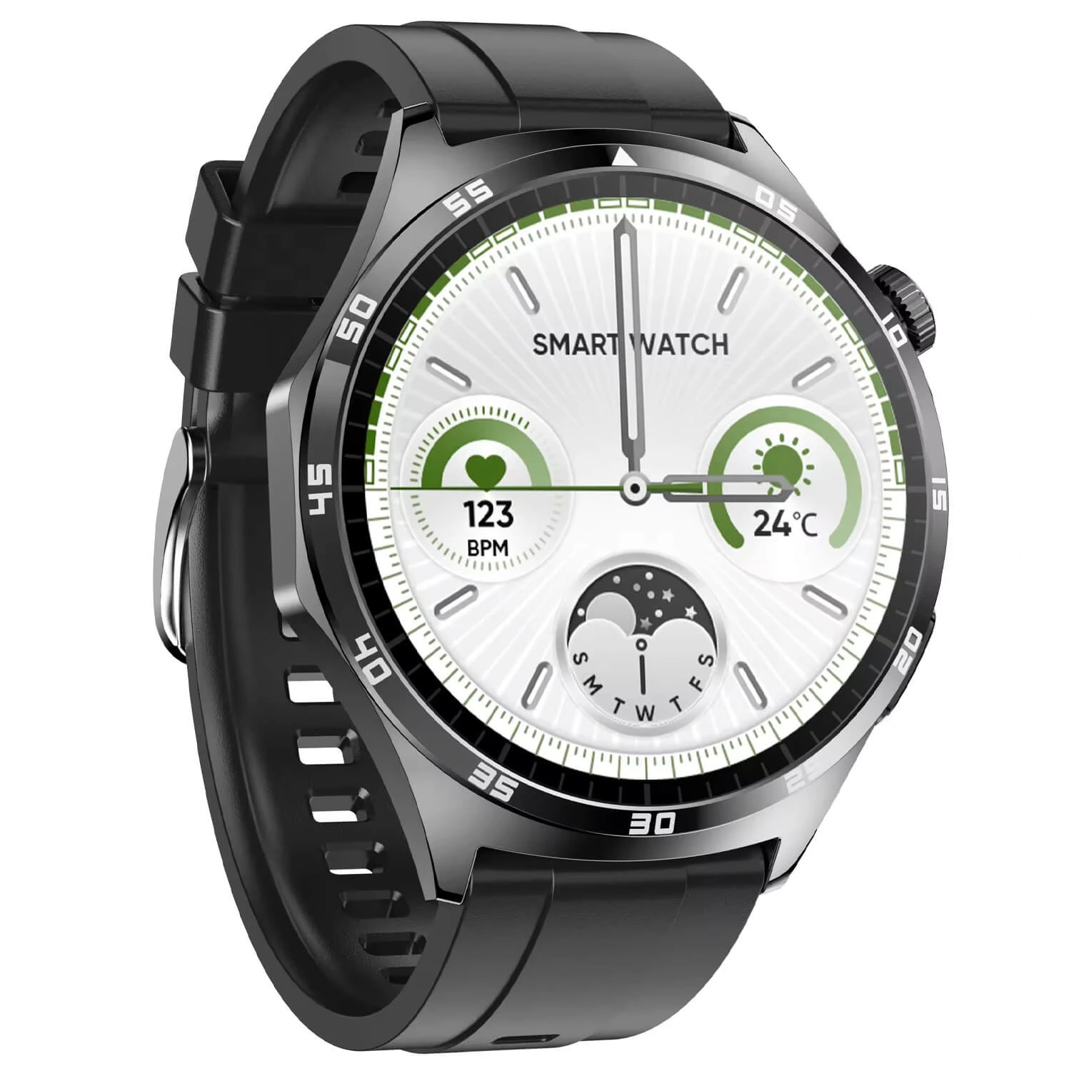 Smartwatch Microwear MT300 - Black Silicone
