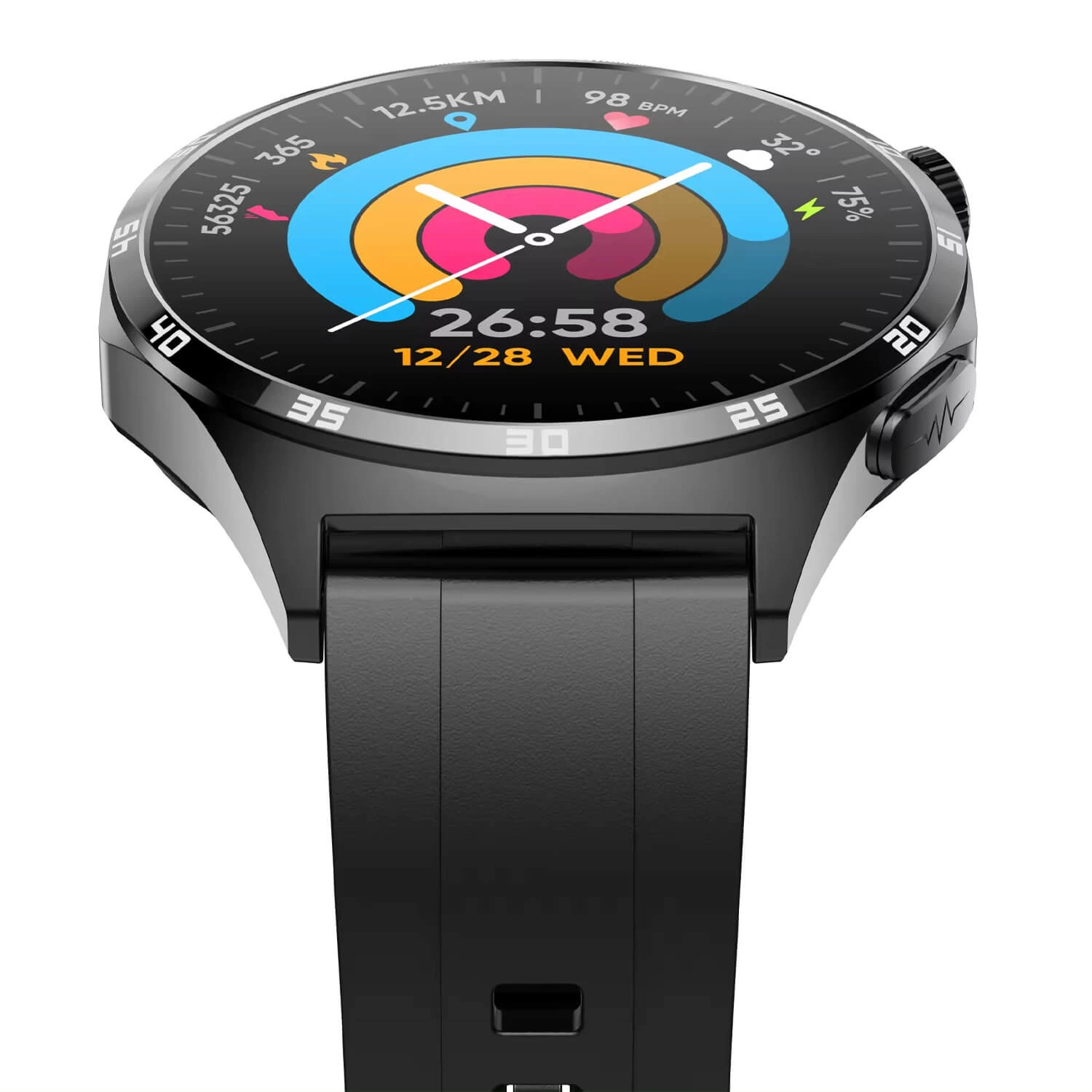 Smartwatch Microwear MT300 - Black Silicone