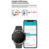 Smartwatch Microwear MT300 - Black Silicone