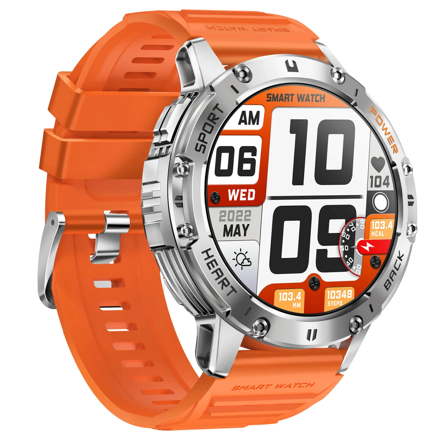 Smartwatch Microwear K65- Orange Silicone