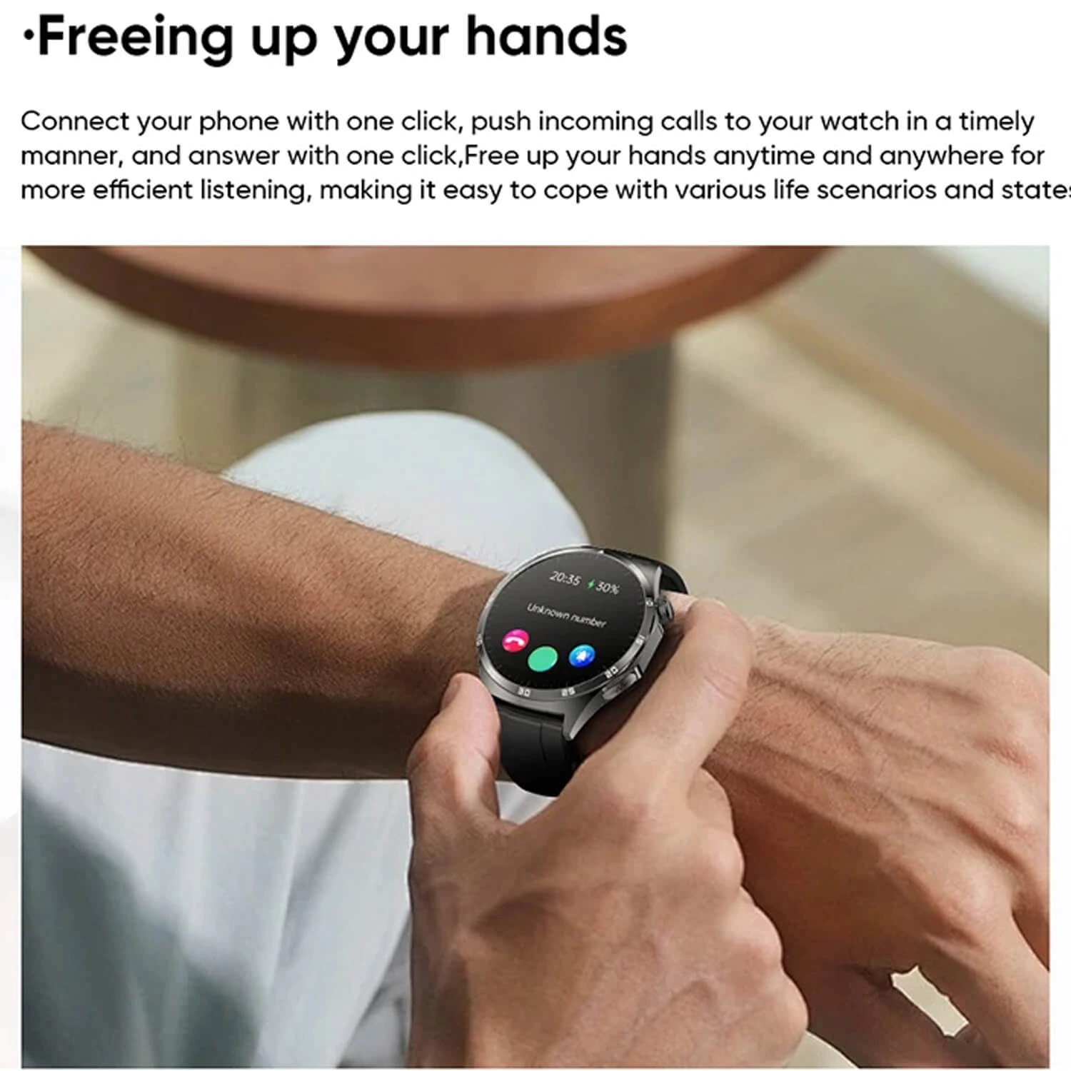 Smartwatch Microwear MT300 - Black Silicone