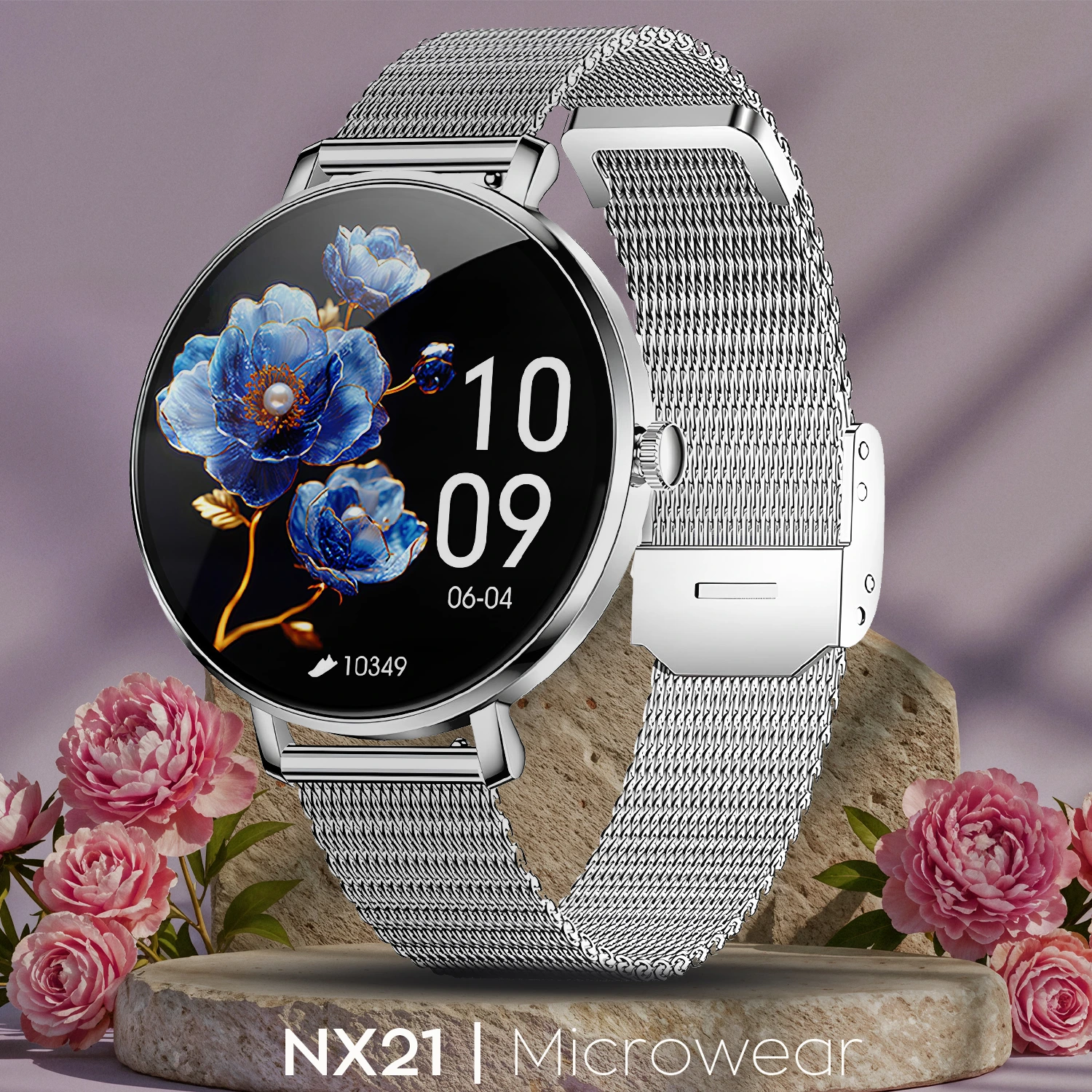 Smartwatch Microwear NX21 -  Silver Steel