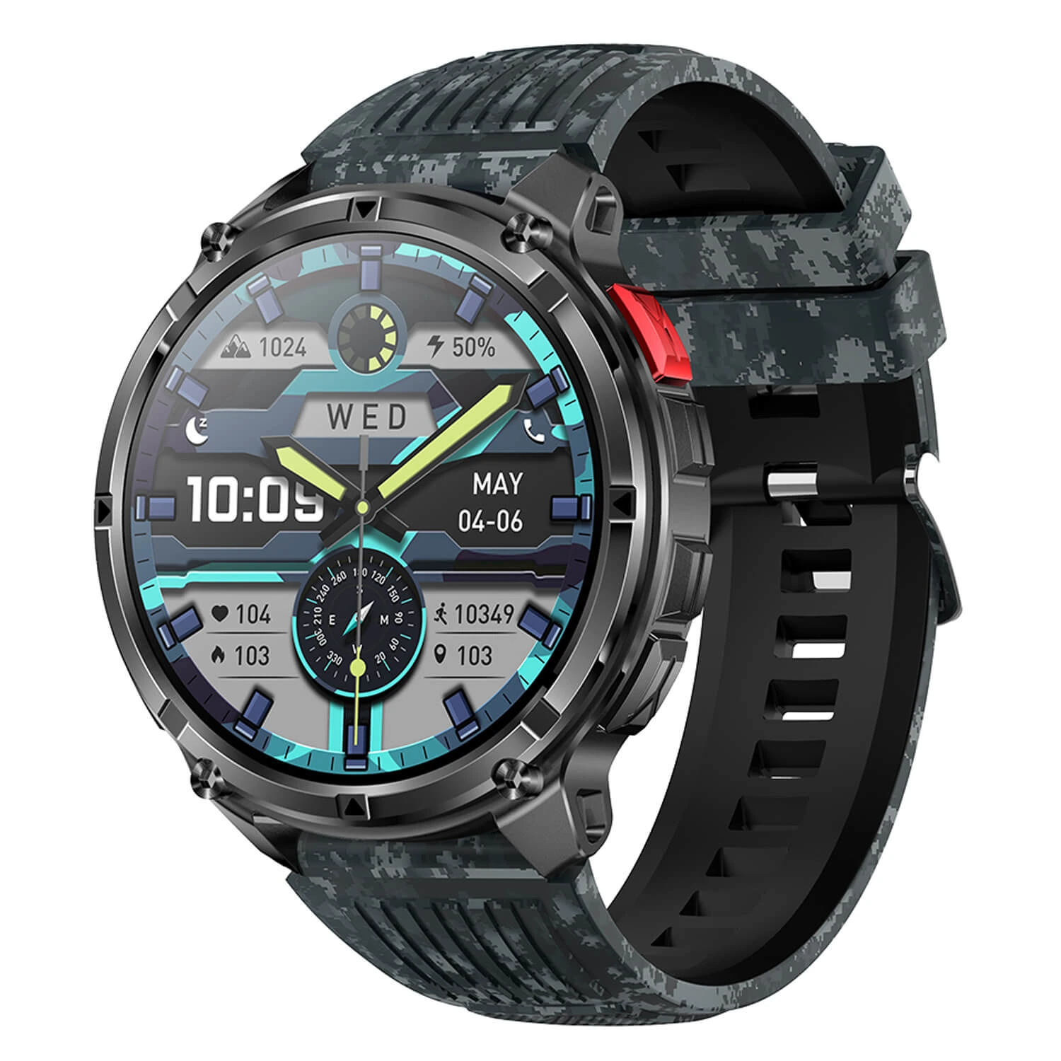 Smartwatch Microwear HT33- Blue Camo Silicone