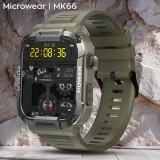 Smartwatch Microwear  MK66- Green Silicone