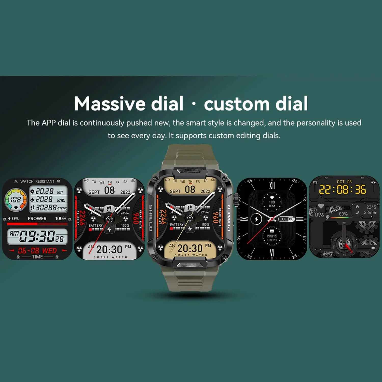 Smartwatch Microwear MK66- Black Silicone