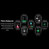 Smartwatch Microwear MK66- Black Silicone