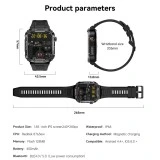 Smartwatch Microwear MK66- Black Silicone