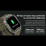 Smartwatch Microwear MK66- Black Silicone