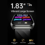 Smartwatch Microwear MT66 - Black Silicone