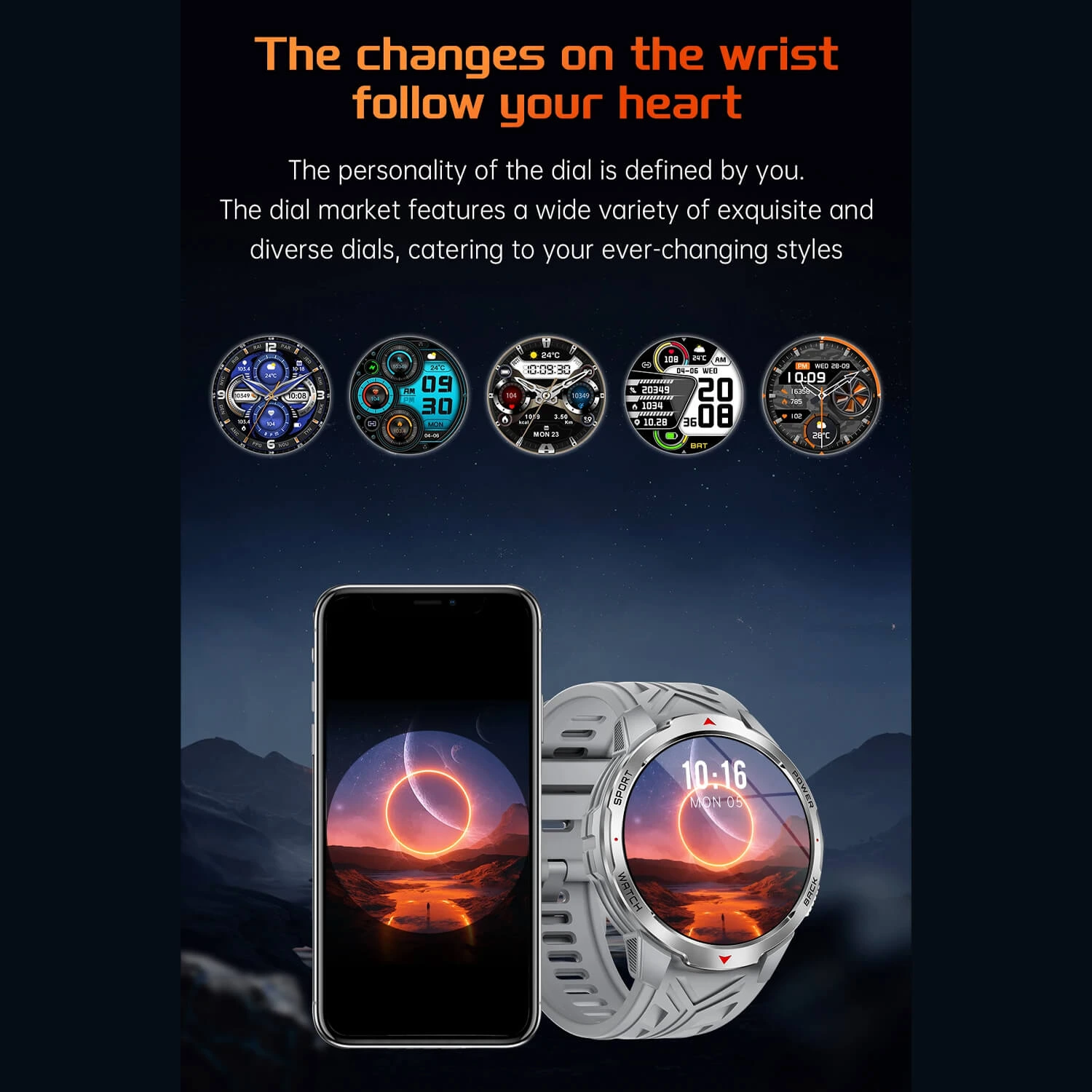 Smartwatch Microwear KT88 - Grey Silicone