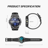 Smartwatch Microwear KT88 - Grey Silicone